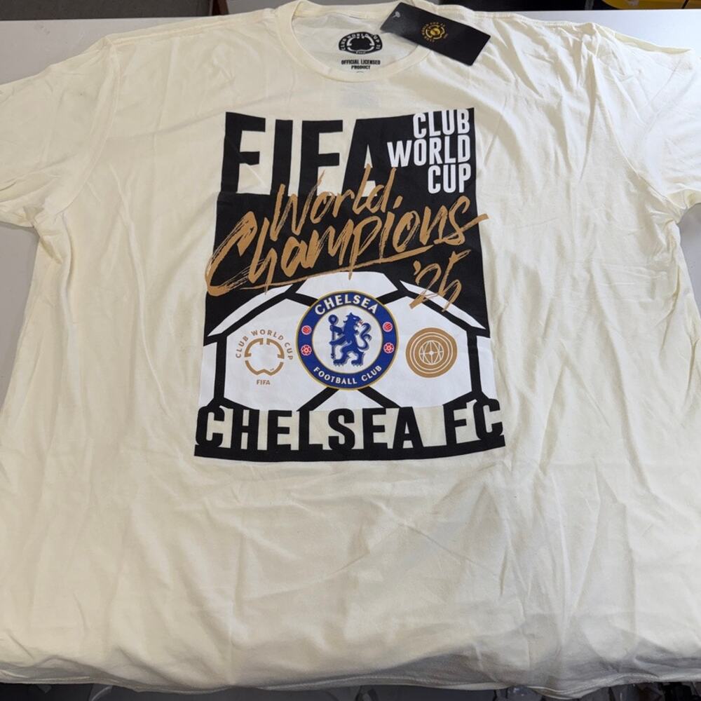 Chelsea FC Fanatics 2025 Club World Cup Champions T-Shirt 3XL NWT *See Notes*